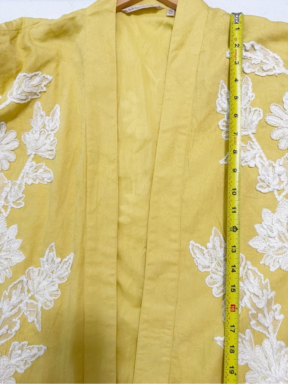 Soft Surroundings Tattan Park Topper Yellow OS